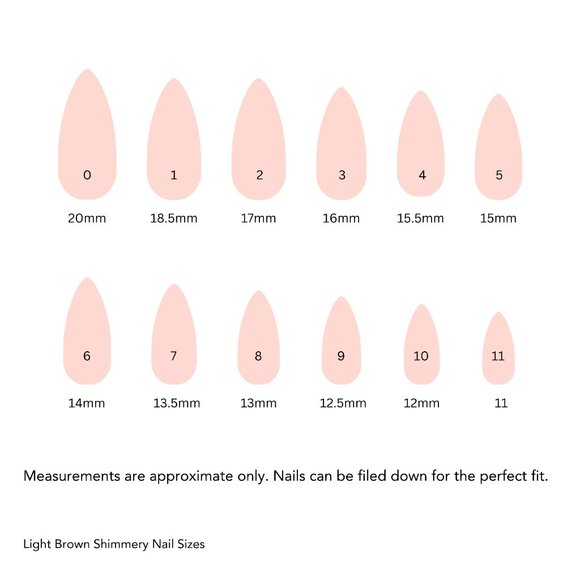 *BOGO* Light Brown Shimmery Press-on Nails - Picture 5 of 6